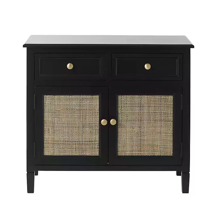 Wood & Natural Rattan 2-Door Cabinet>Kirklands Home Discount
