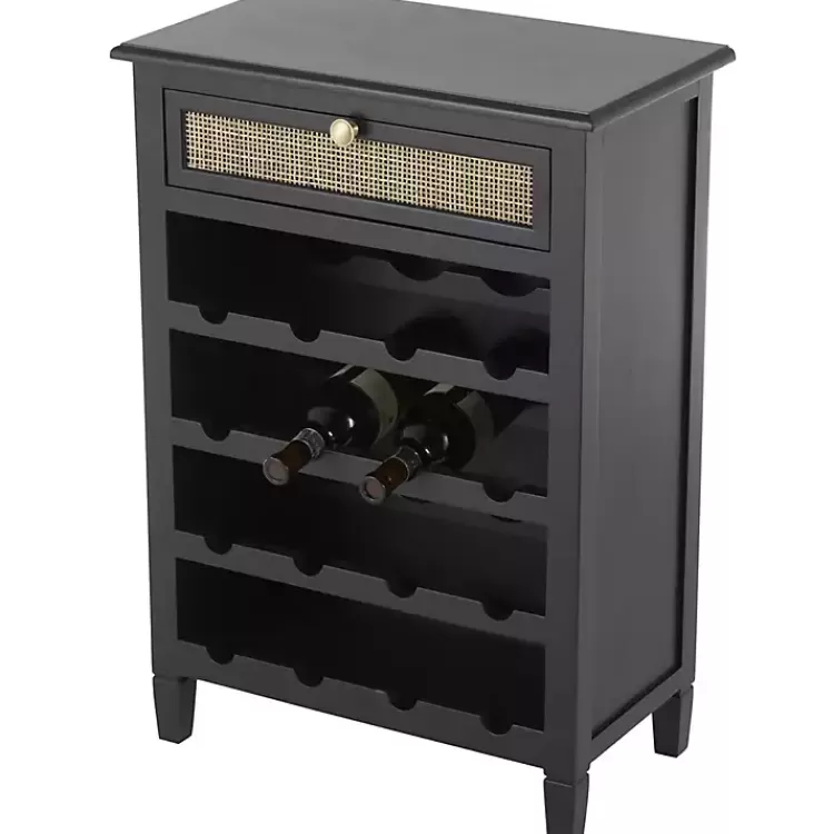 Wood & Natural Rattan Wine Bottle Cabinet>Kirklands Home Hot