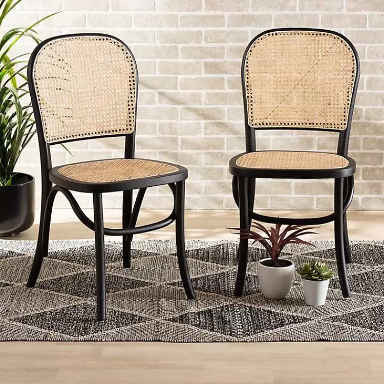 black_wood__rattan_bree_dining_chairs_set_of__7.webp Black Wood & Rattan Bree Dining Chairs, Set of 2>Kirklands Home Flash Sale