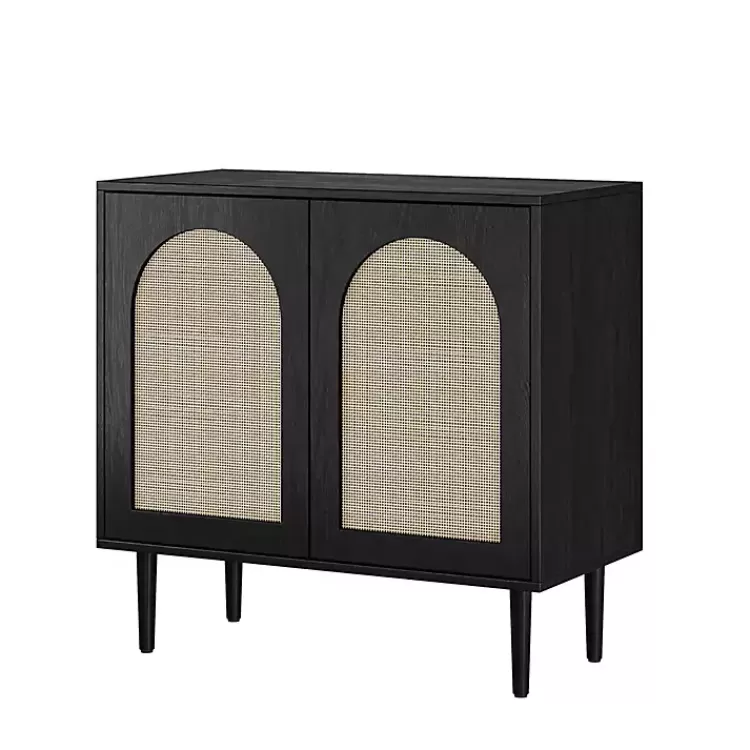 Wood and Arched Rattan 2-Door Cabinet>Kirklands Home Flash Sale