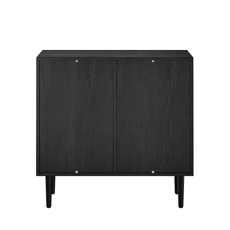 black_wood_and_arched_rattan_door_cabinet_2.webp Wood and Arched Rattan 2-Door Cabinet>Kirklands Home Flash Sale