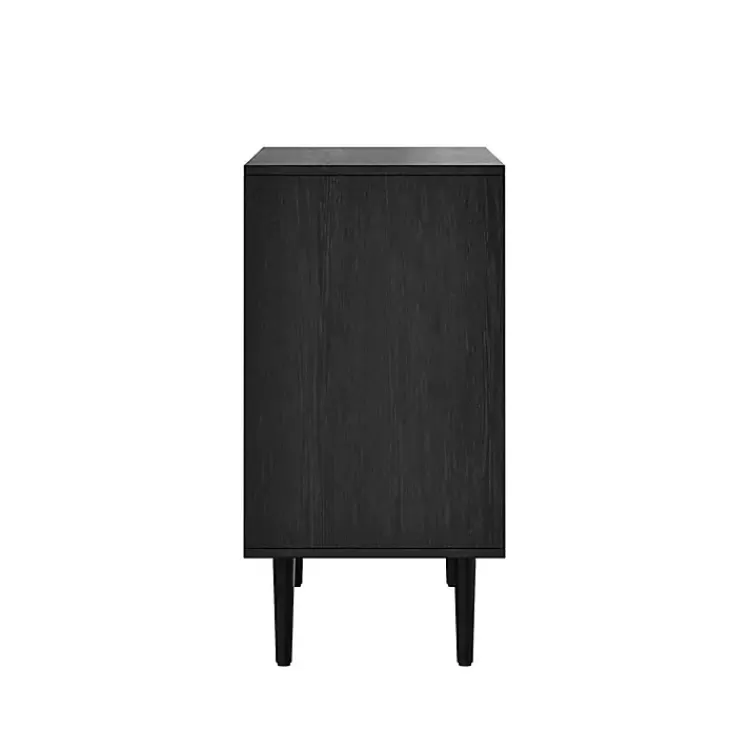 black_wood_and_arched_rattan_door_cabinet_4.webp Wood and Arched Rattan 2-Door Cabinet>Kirklands Home Flash Sale
