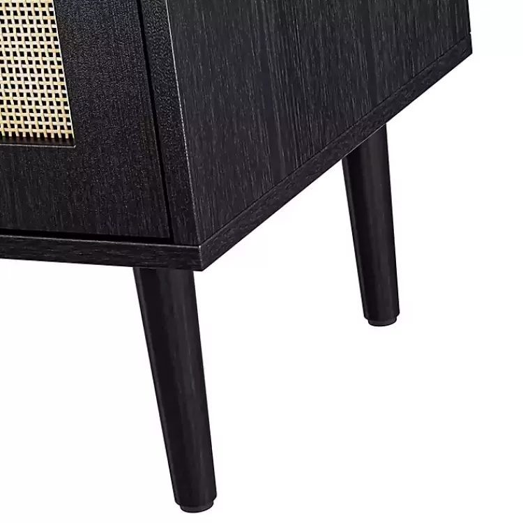 black_wood_and_arched_rattan_door_cabinet_9.webp Wood and Arched Rattan 2-Door Cabinet>Kirklands Home Flash Sale