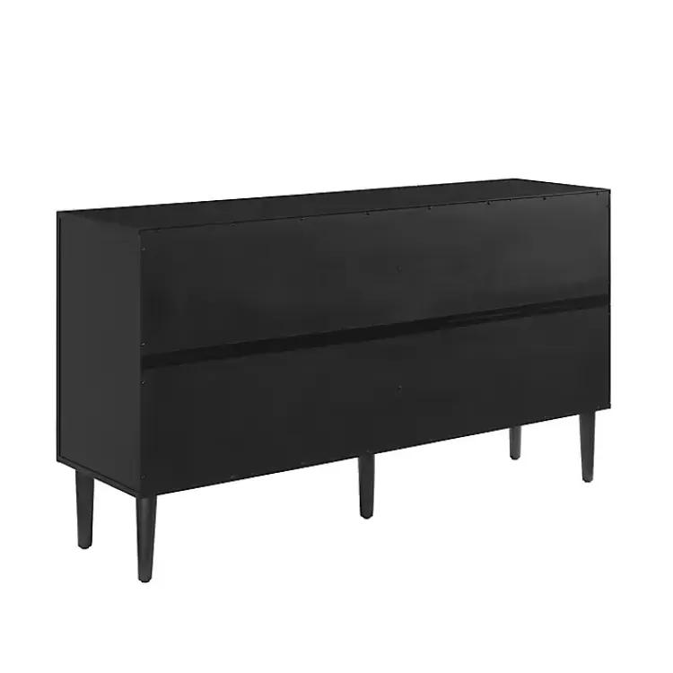 black_wood_and_gold_door_cabinet_3.webp Wood and Gold 4-Door Cabinet>Kirklands Home Hot