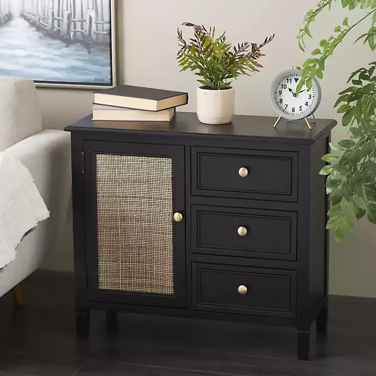 black_wood_and_natural_rattan_cabinet_7.webp Wood and Natural Rattan Cabinet>Kirklands Home Best Sale