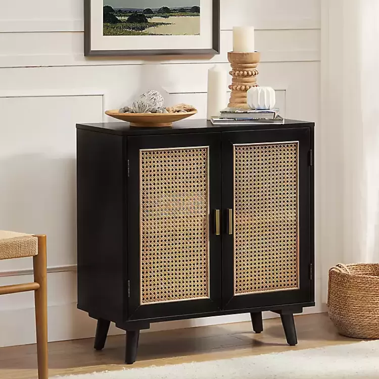 Wood and Rattan Carpinteria Cabinet>Kirklands Home Discount