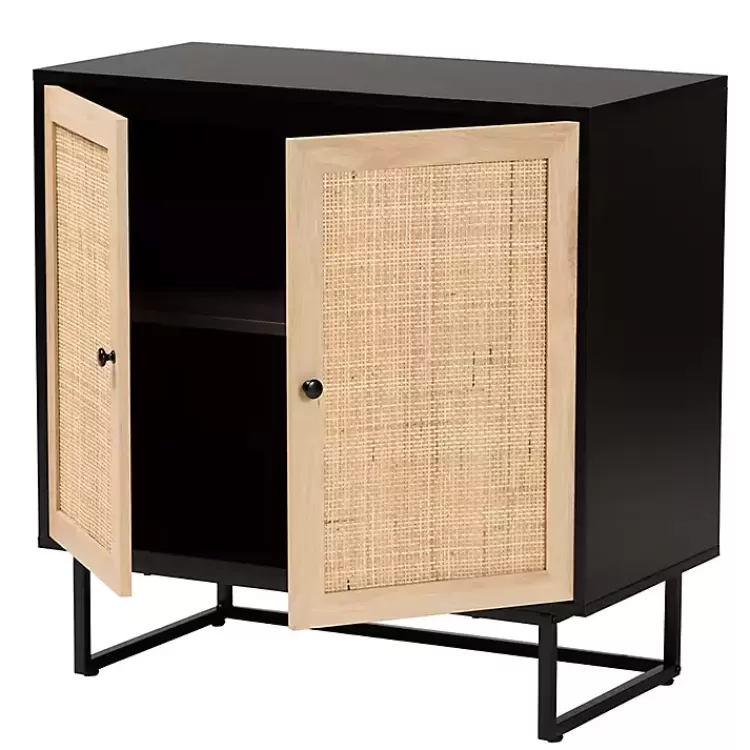 Wood and Rattan 2-Door Cabinet>Kirklands Home Discount
