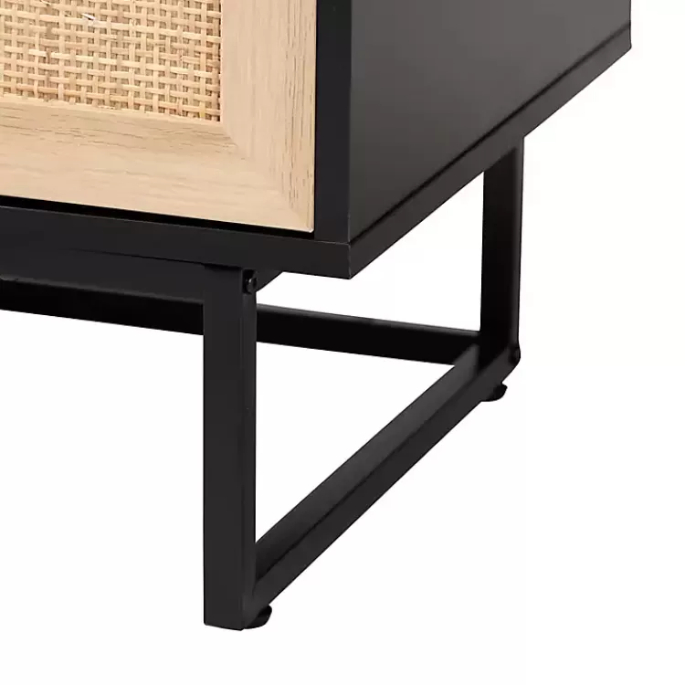 black_wood_and_rattan_door_cabinet_5.webp Wood and Rattan 2-Door Cabinet>Kirklands Home Discount