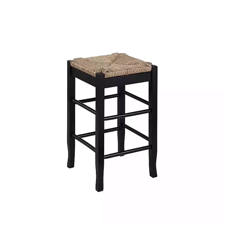 Wood and Woven Rush Counter Stool>Kirklands Home Best Sale