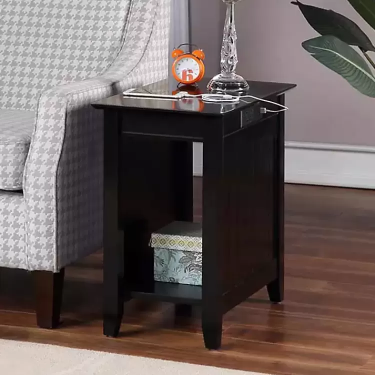 Wood Charging Open Accent Table>Kirklands Home Discount
