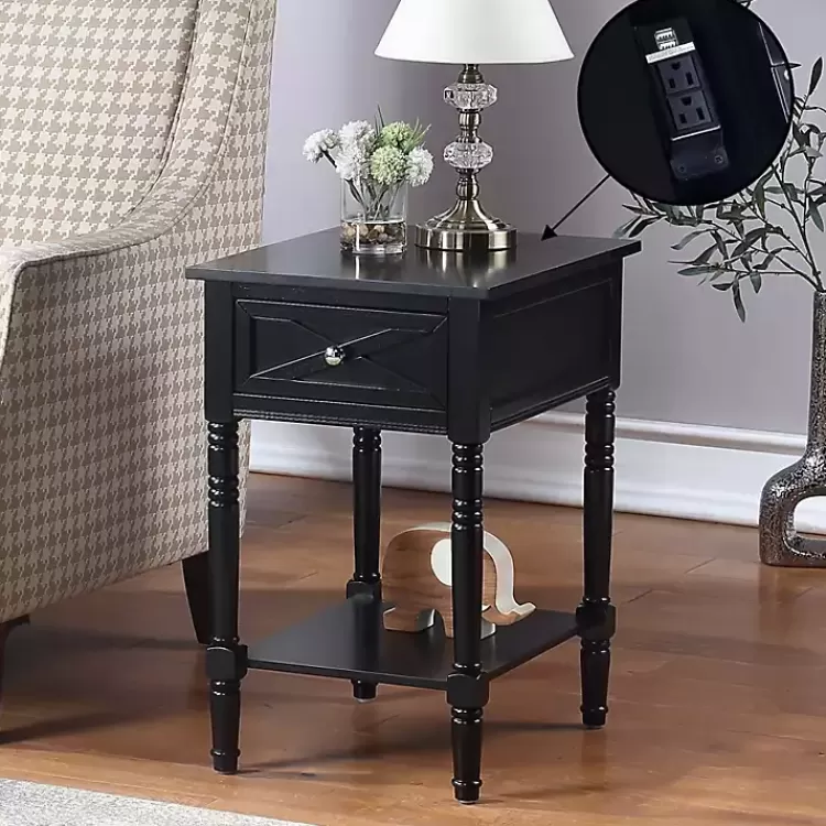Wood Charging Traditional Accent Table>Kirklands Home Hot