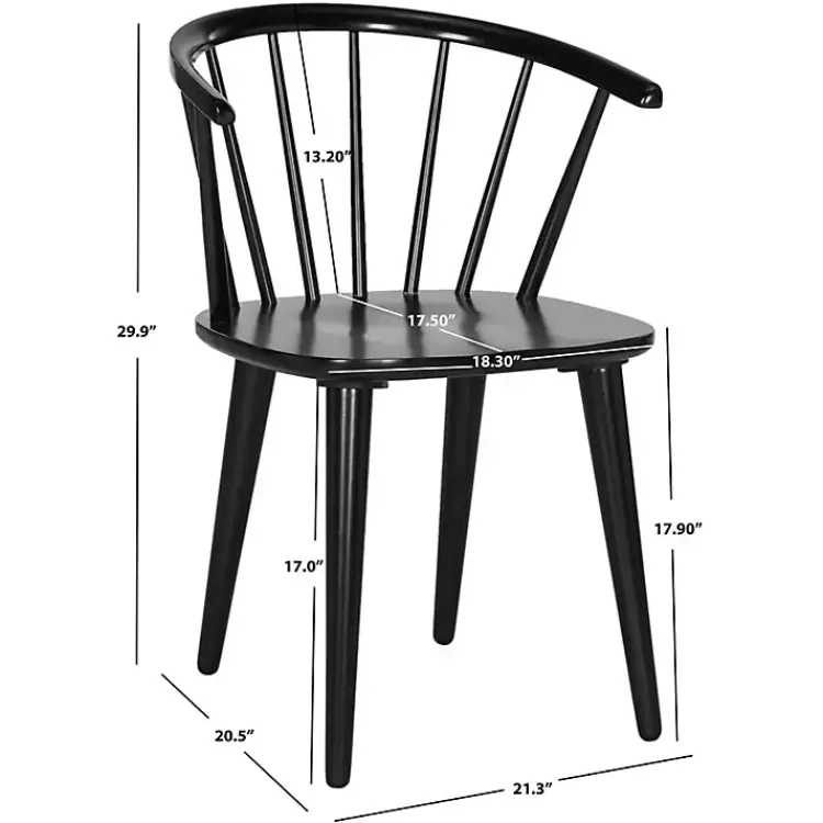 black_wood_curved_spindle_dining_chairs_set_of__2.webp Wood Curved Spindle Dining Chairs, Set of 2>Kirklands Home Fashion