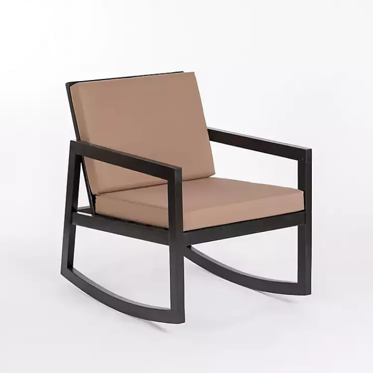 Black Wood Cushioned Rocker 3-pc. Conversation Set>Kirklands Home Flash Sale