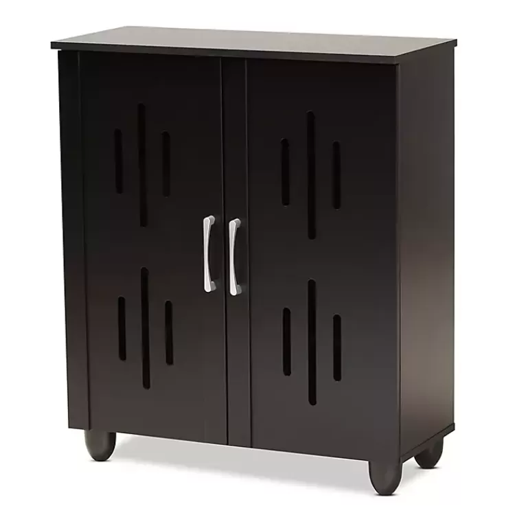 Wood Cut-Out Shoe Storage Cabinet>Kirklands Home Flash Sale