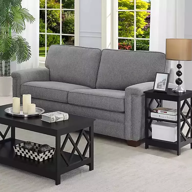 black_wood_diamond_tier_accent_table_5.webp Wood Diamond 2-Tier Accent Table>Kirklands Home New