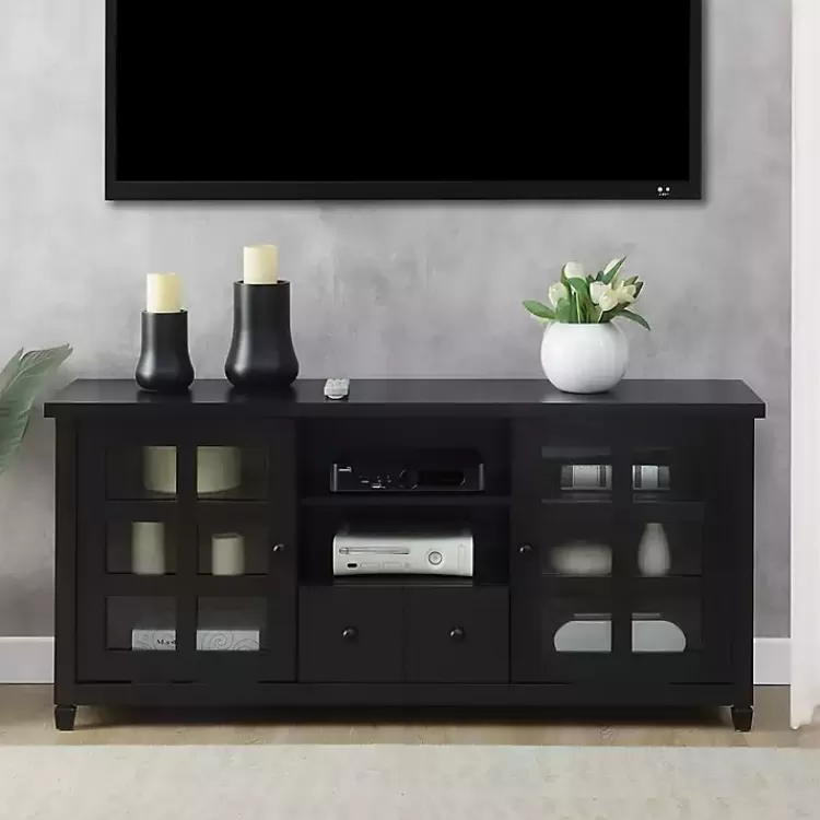 Wood 2-Door Windowpane Media Cabinet>Kirklands Home Shop