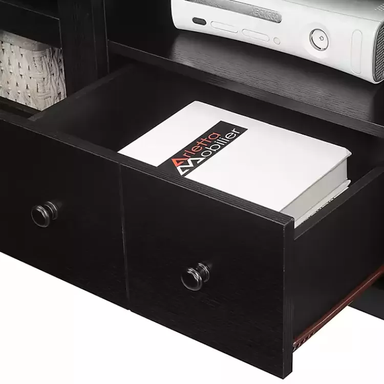 black_wood_door_windowpane_media_cabinet_3.webp Wood 2-Door Windowpane Media Cabinet>Kirklands Home Shop