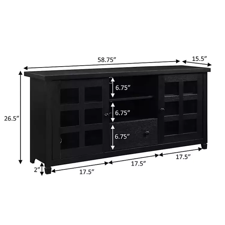 black_wood_door_windowpane_media_cabinet_4.webp Wood 2-Door Windowpane Media Cabinet>Kirklands Home Shop