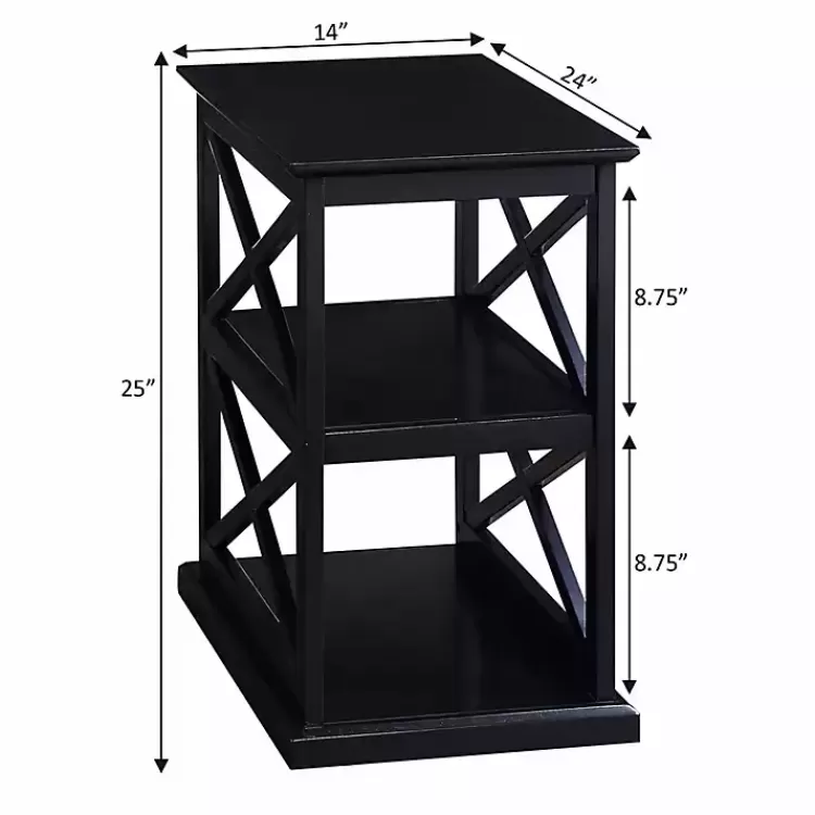 black_wood_double_x_sides_accent_table_4.webp Wood Double X Sides Accent Table>Kirklands Home Hot