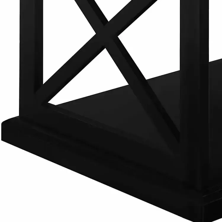 black_wood_double_x_sides_coffee_table_3.webp Wood Double X Sides Coffee Table>Kirklands Home Best Sale