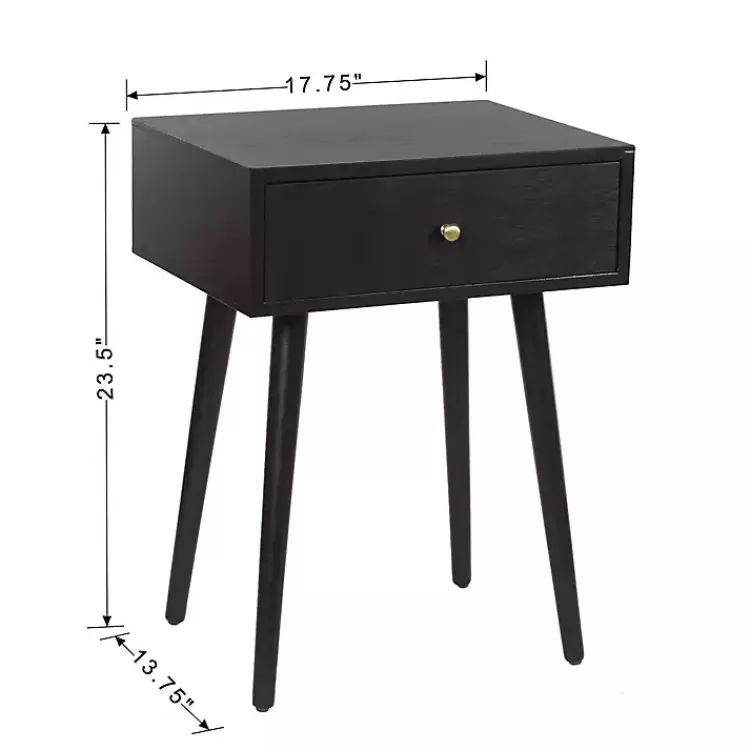 black_wood_drawer_arthur_accent_table_7.webp Wood 1-Drawer Arthur Accent Table>Kirklands Home New