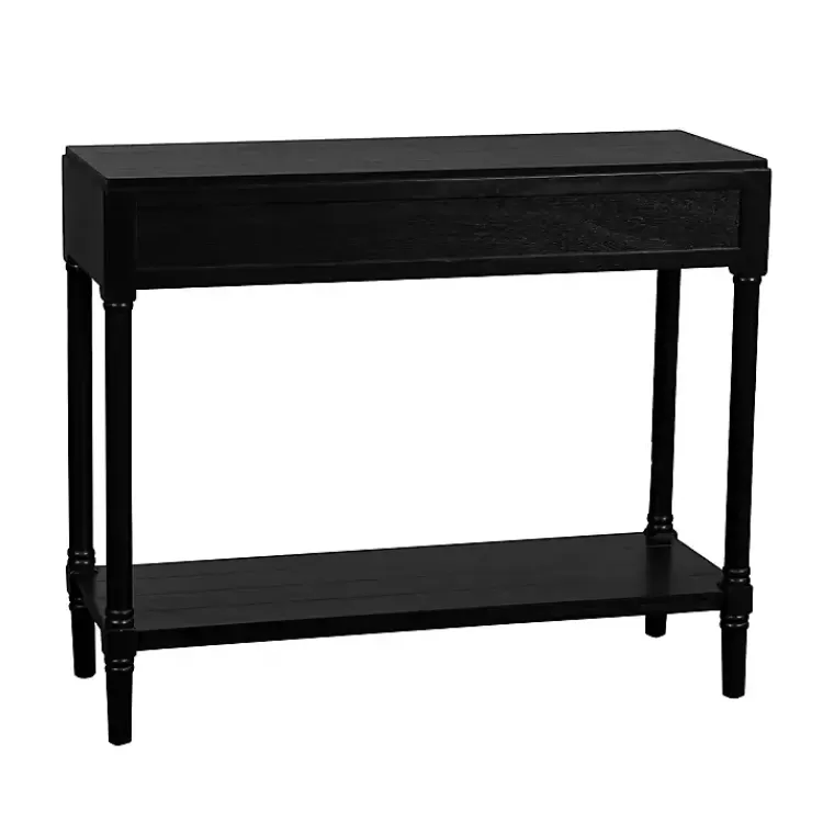 black_wood_drawer_layla_console_table_3.webp Wood 2-Drawer Layla Console Table>Kirklands Home Best