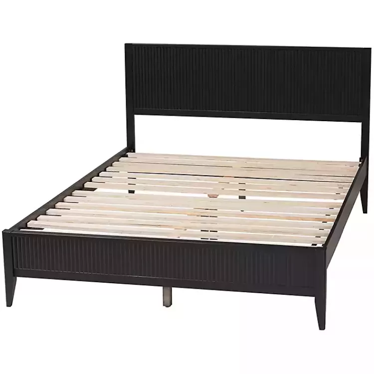 black_wood_fluted_headboard_primrose_queen_bed_2.webp Wood Fluted Headboard Primrose Queen Bed>Kirklands Home Cheap