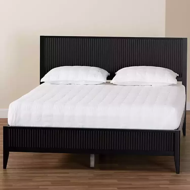 black_wood_fluted_headboard_primrose_queen_bed_7.webp Wood Fluted Headboard Primrose Queen Bed>Kirklands Home Cheap