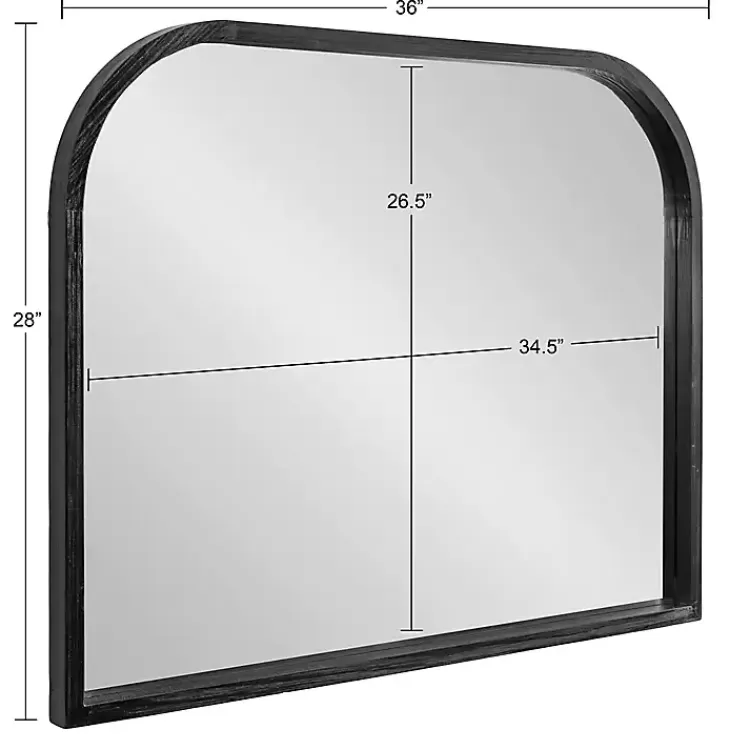 black_wood_frame_arch_wall_mirror_5.webp Wood Frame Arch Wall Mirror>Kirklands Home Shop