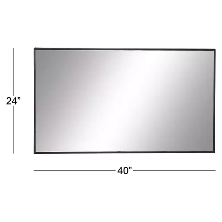 black_wood_framed_mirror_x_in_4.webp Wood Framed Mirror, 24x40 in.>Kirklands Home Clearance