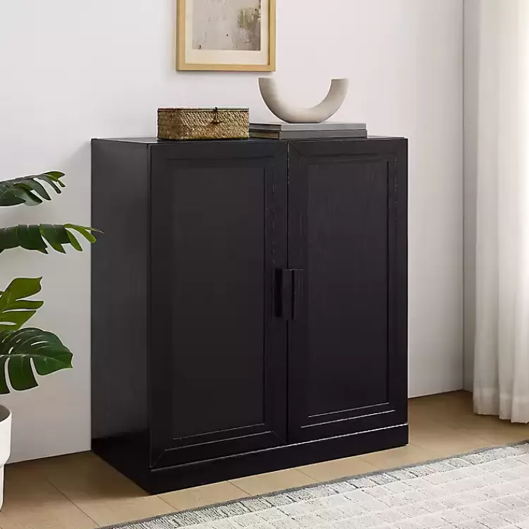 black_wood_grain_stackable_storage_cabinet_4.webp Wood Grain Stackable Storage Cabinet>Kirklands Home Fashion