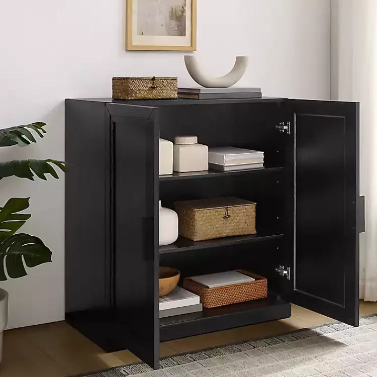 black_wood_grain_stackable_storage_cabinet_6.webp Wood Grain Stackable Storage Cabinet>Kirklands Home Fashion