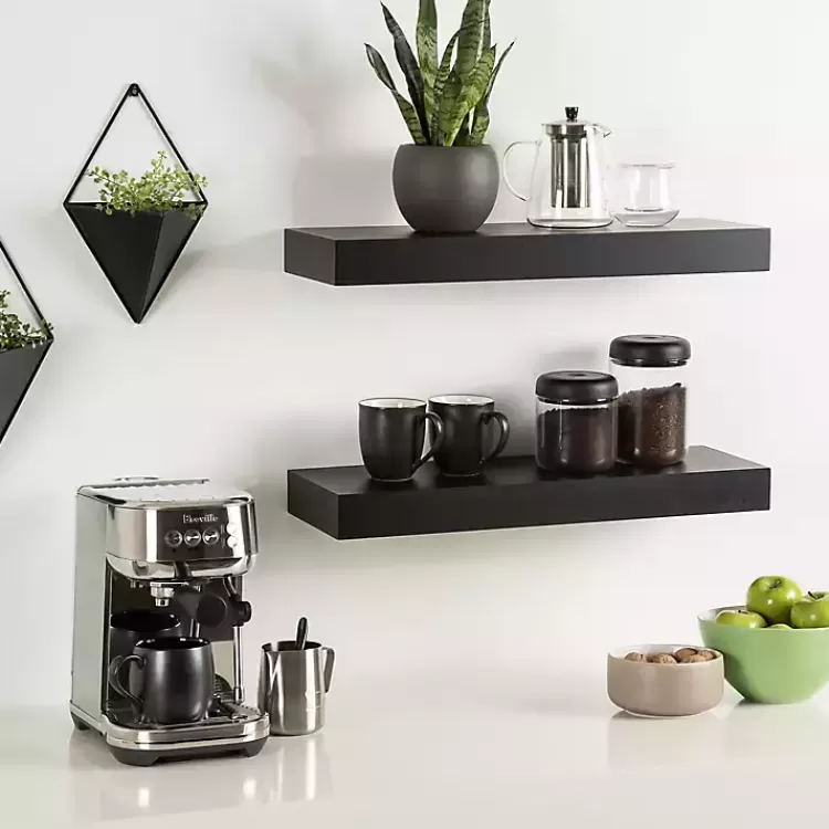 black_wood_pc_floating_shelves__in_10.webp Black Wood 2-pc. Floating Shelves, 24 in.>Kirklands Home Online