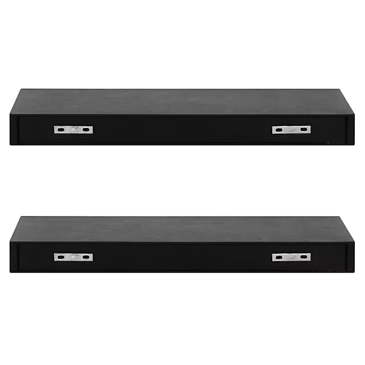 black_wood_pc_floating_shelves__in_3-1.webp Black Wood 2-pc. Floating Shelves, 24 in.>Kirklands Home Online