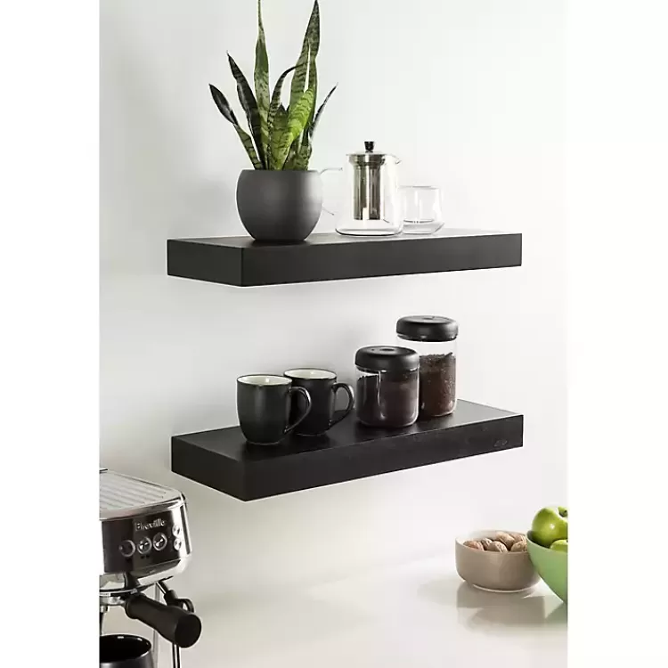 black_wood_pc_floating_shelves__in_7-1.webp Black Wood 2-pc. Floating Shelves, 24 in.>Kirklands Home Online