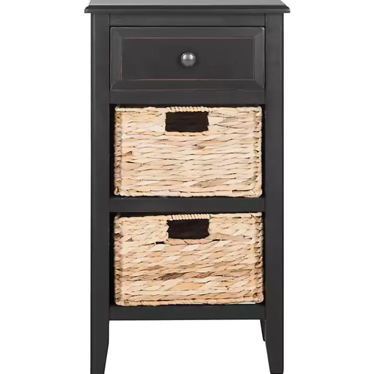 Wood Side Table with Baskets>Kirklands Home Fashion