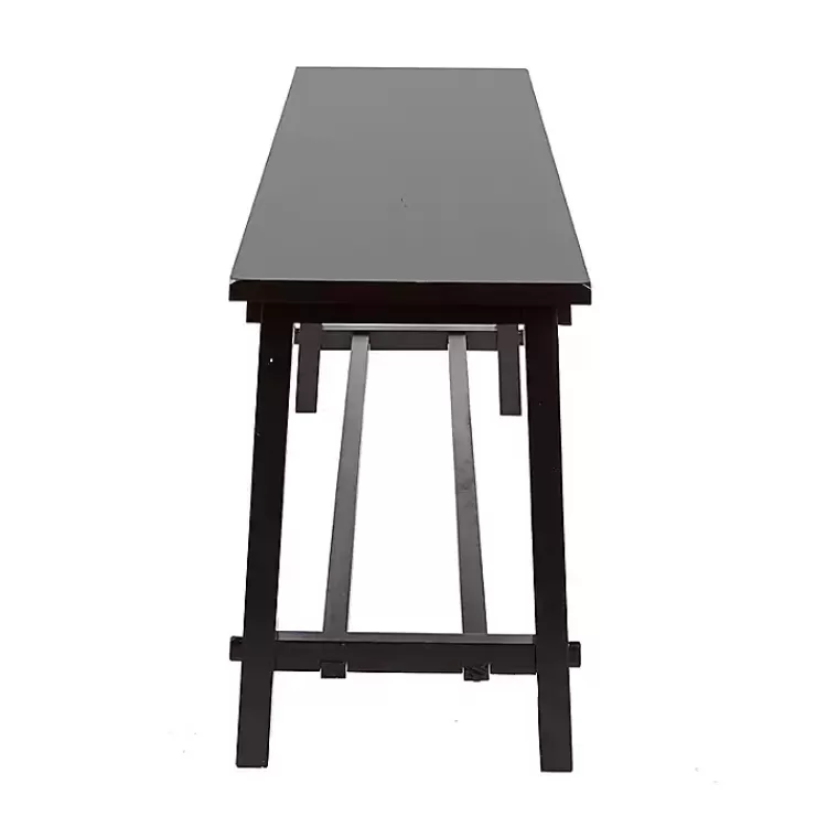 black_wood_simple_farmhouse_bench_2.webp Wood Simple Farmhouse Bench>Kirklands Home Store
