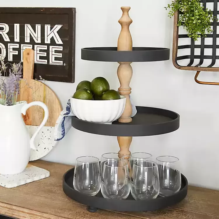 Wood 3-Tiered Decorative Tray>Kirklands Home Online
