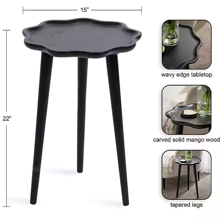 Wood Wavy Accent Table>Kirklands Home Clearance