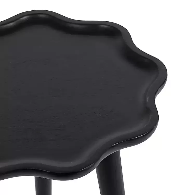 black_wood_wavy_accent_table_2.webp Wood Wavy Accent Table>Kirklands Home Clearance