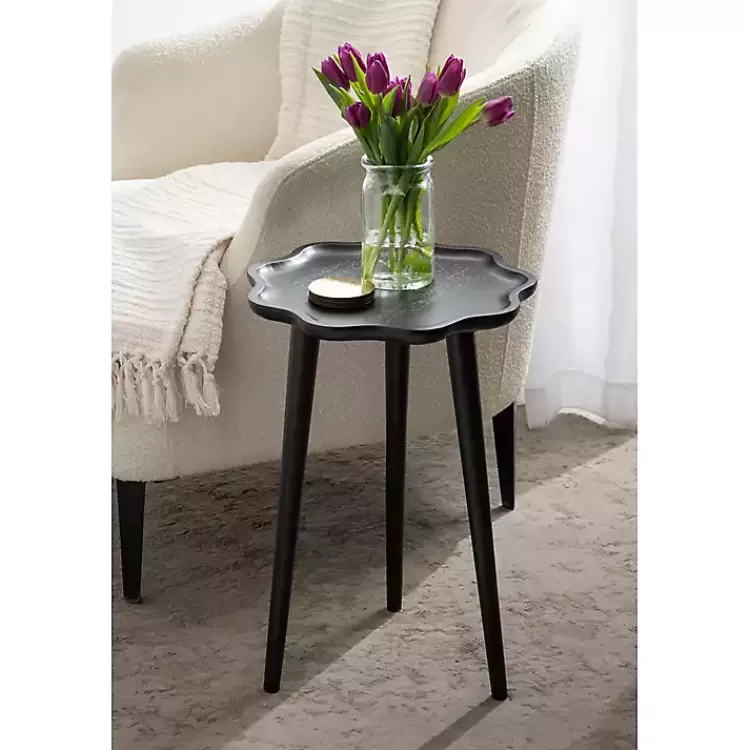 black_wood_wavy_accent_table_5.webp Wood Wavy Accent Table>Kirklands Home Clearance