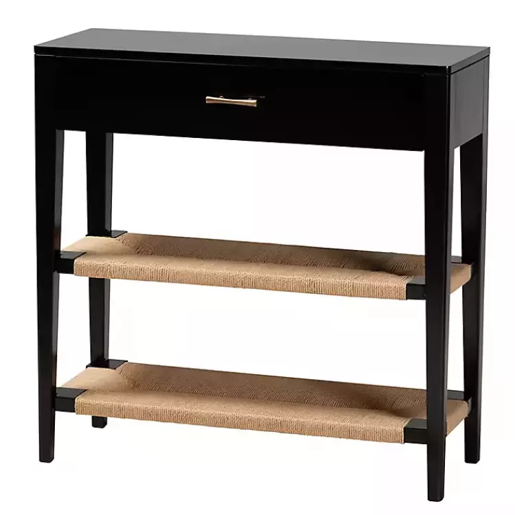 Wood Woven Shelves Console Table>Kirklands Home New