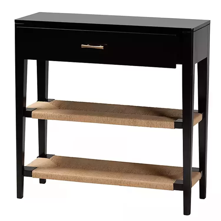 Wood Woven Shelves Console Table>Kirklands Home New