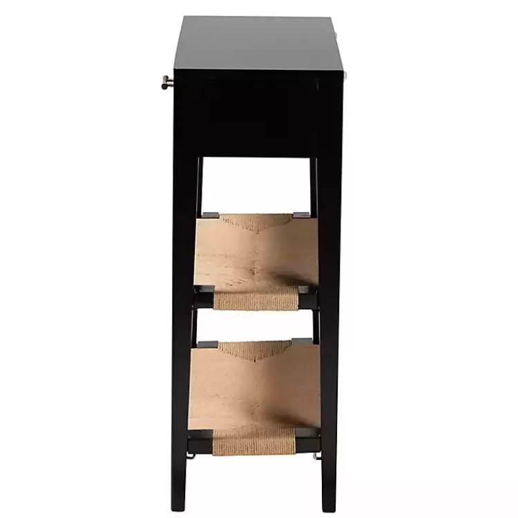 black_wood_woven_shelves_console_table_3.webp Wood Woven Shelves Console Table>Kirklands Home New