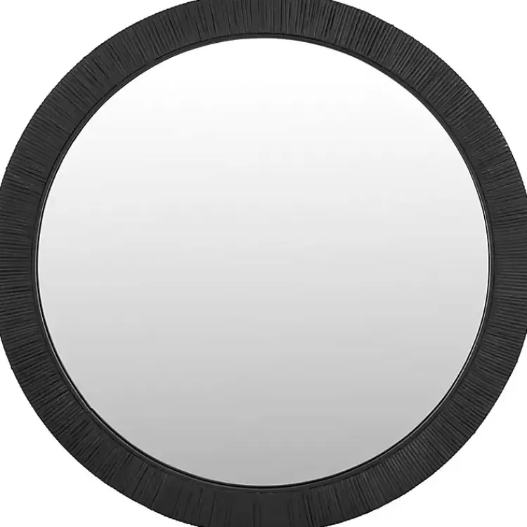 Black Wood Wrapped Nellie Wall Mirror>Kirklands Home Store