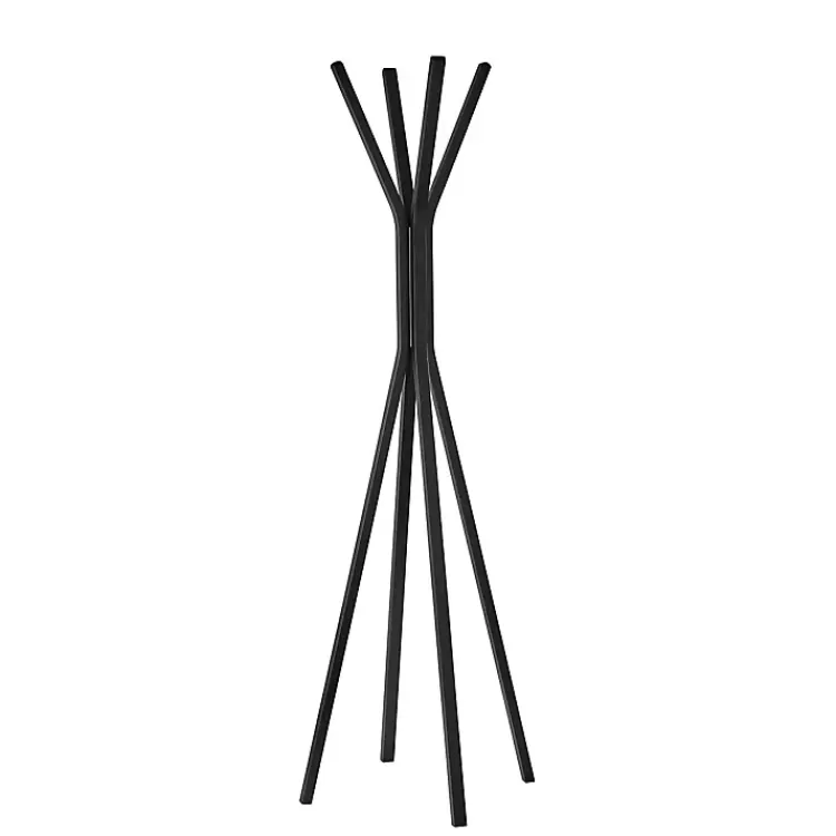 Black Wooden Tripod Leg Coat Rack>Kirklands Home Flash Sale