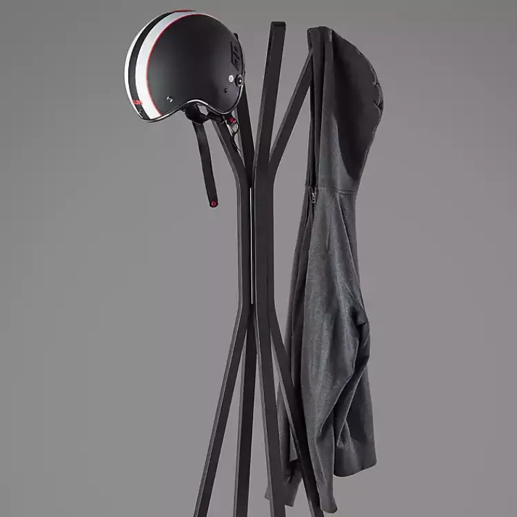 Black Wooden Tripod Leg Coat Rack>Kirklands Home Flash Sale