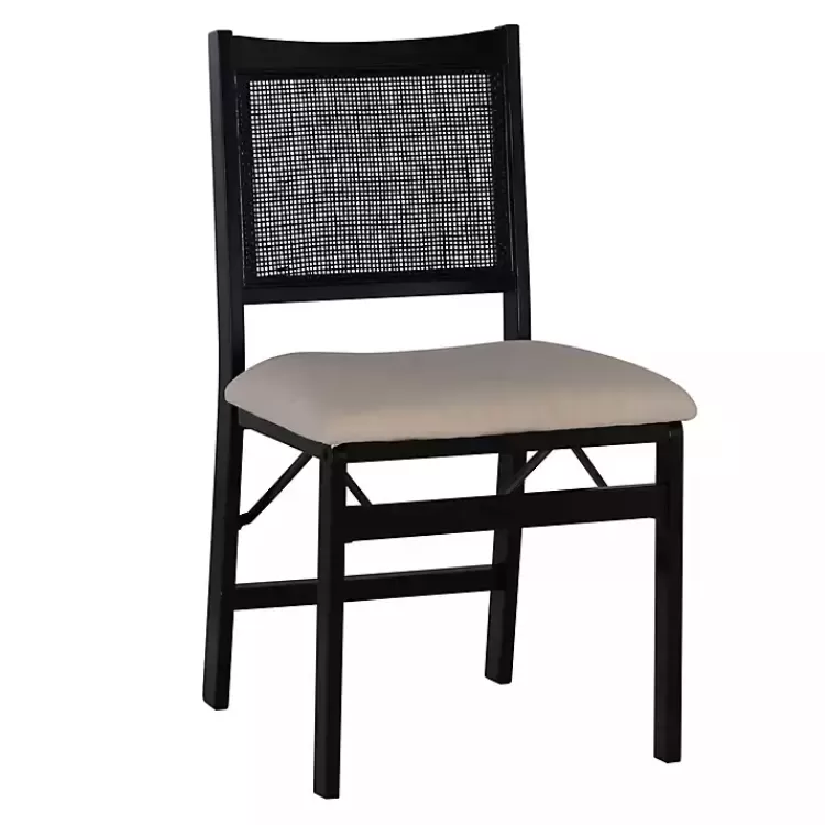Black Woven Cane Foldable Dining Chair>Kirklands Home Best Sale