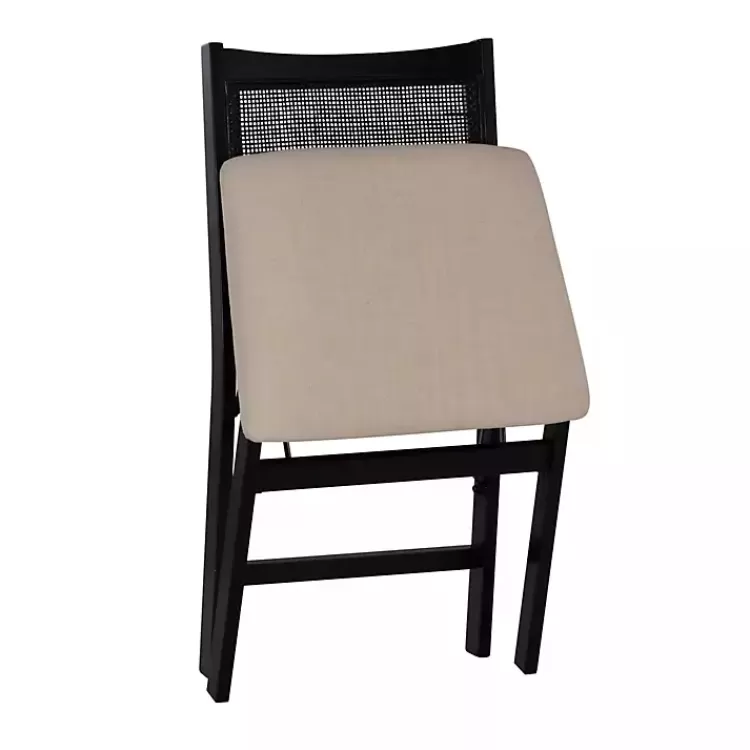 Black Woven Cane Foldable Dining Chair>Kirklands Home Best Sale