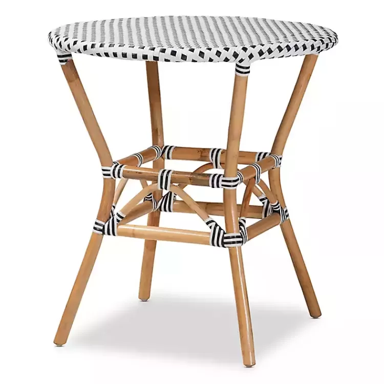 Black Woven Rattan French Bistro Dining Table>Kirklands Home Best Sale